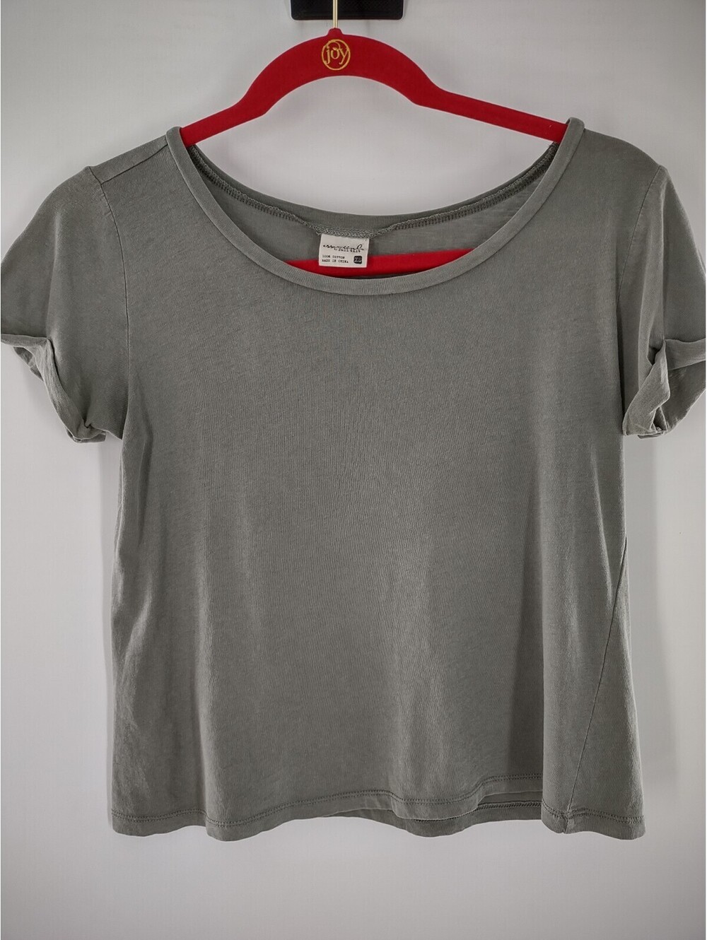Essentials By Full Tilt XS Cropped Shirt Green 069